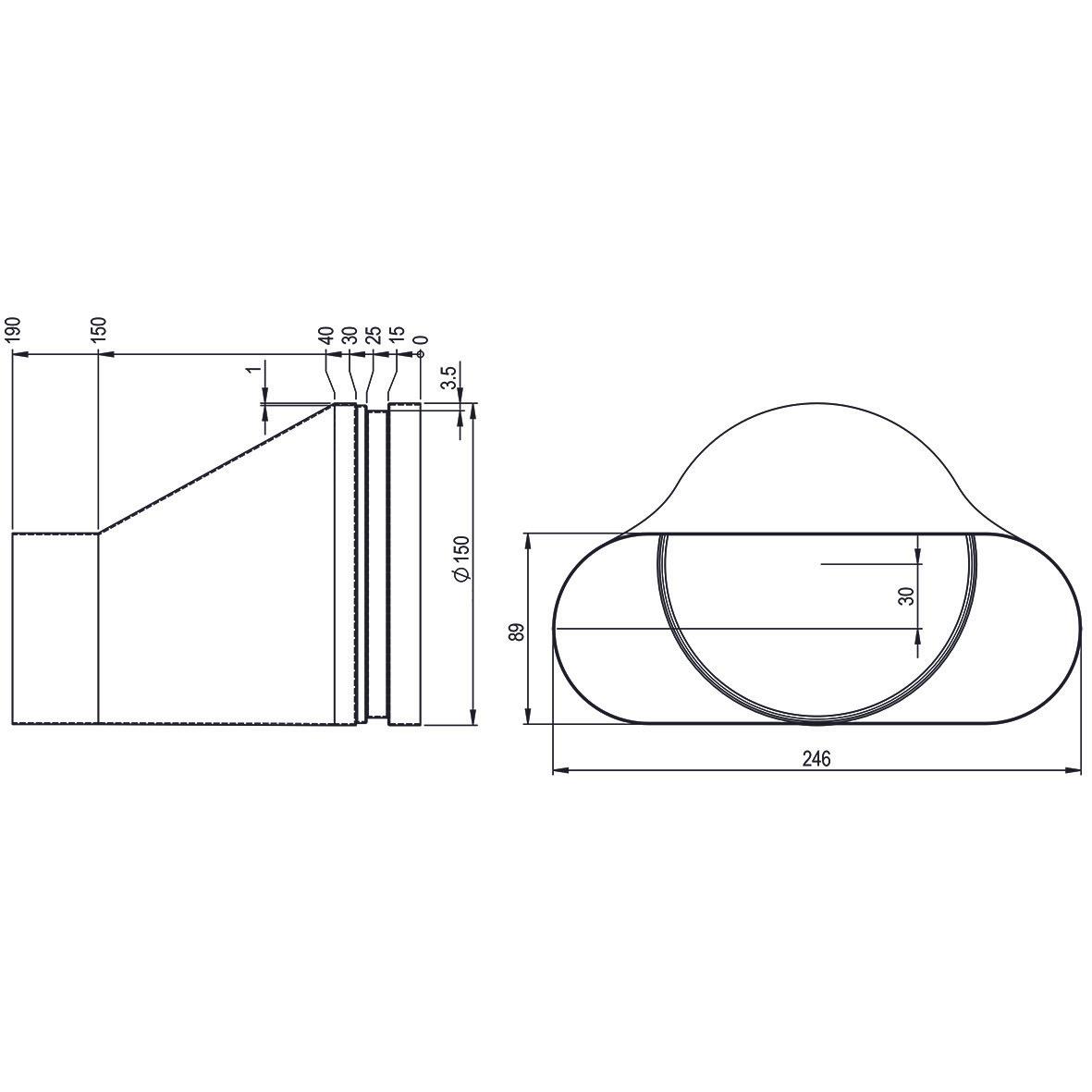 Thumbnail - Hastrag, Belüftungssystem, Anschlussstutzen exzentrisch