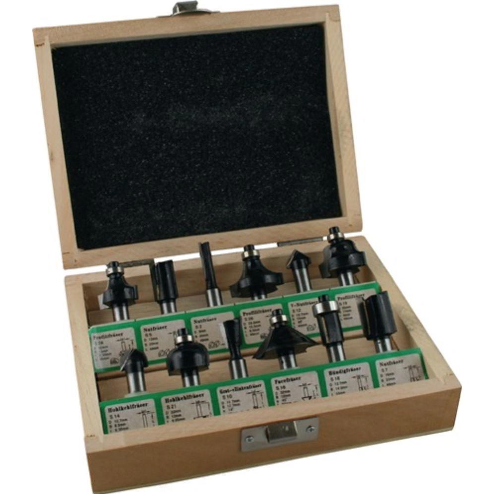 Fisch Tools, Fräser, Fräsersatz 973CT12A05 Hartmetall Schaft-Ø 8 mm 12-teilig