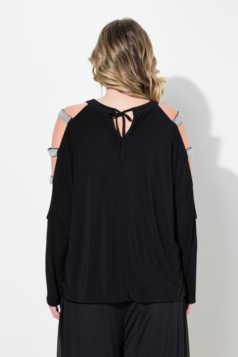 Produktbild Miamoda T-Shirt, Classic Fit, Strass-Streifen, CutOuts (44)