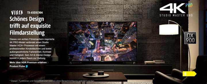 Actual product image Panasonic Tx-58dxc904 (58", LCD, 4K)