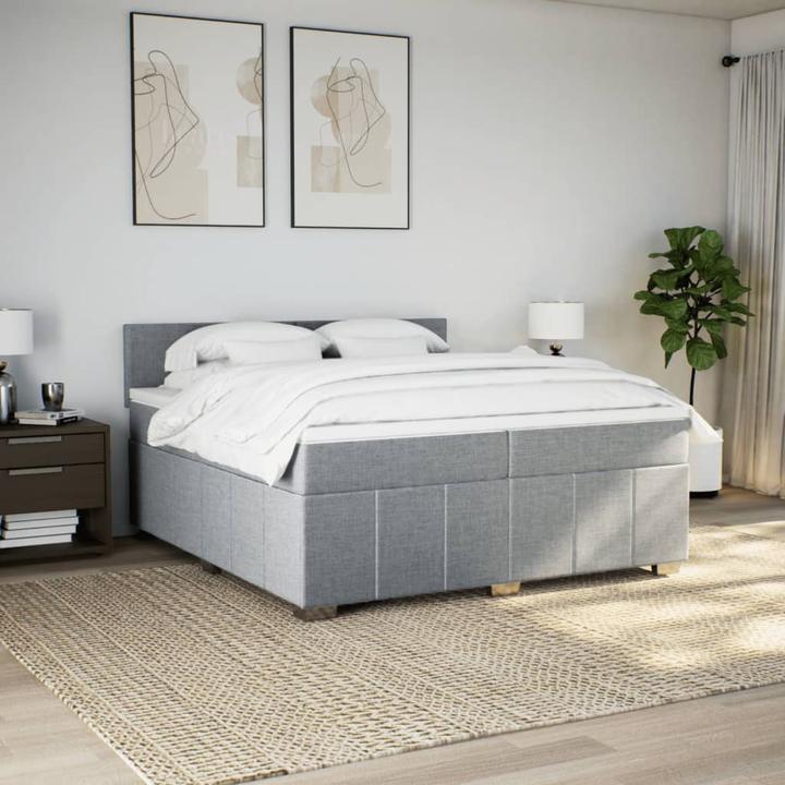 Image du produit vidaXL Bo x lit de saut avec matelas 200 x 200 cm Tissu (200 x 200 cm)