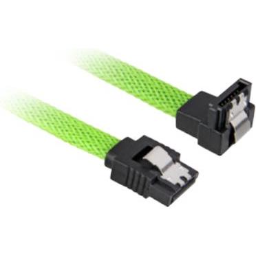 Sharkoon Shark Sata III Kabel 90° sleeve wh 0,60m, Interne Kabel (PC)