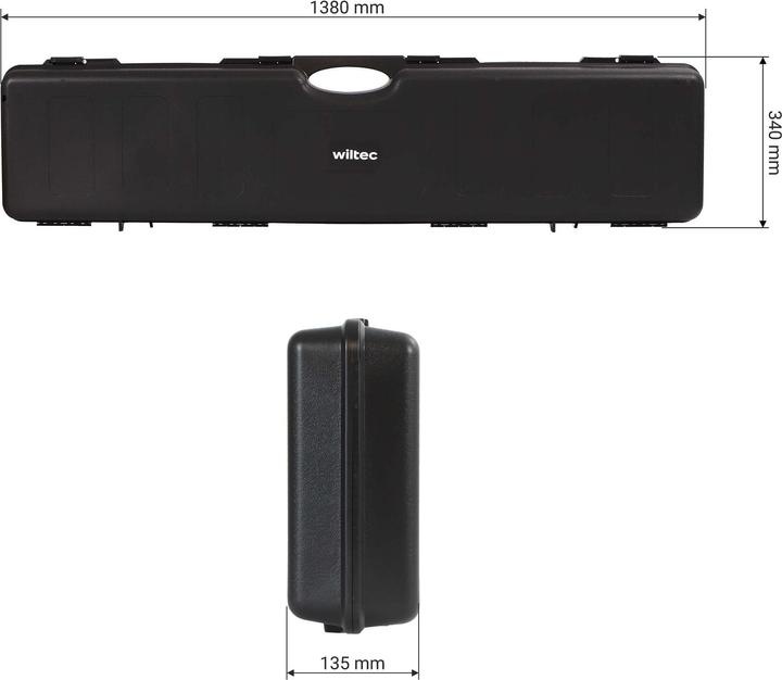 Wiltec Waffenkoffer 138x34x13,5cm Langwaffenkoffer Gewehrkoffer Koffer Gewehr