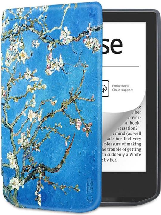 Tech-Protect SmartCase case for PocketBook Verse / Verse Pro - blue with sakura flowers (Verse Pro)