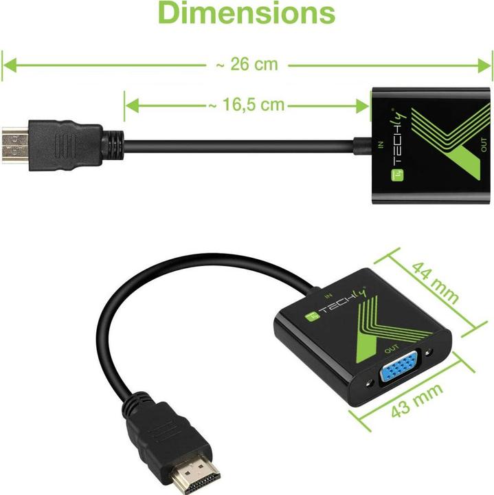 Actual product image Techly HDMI to (0.15 m)