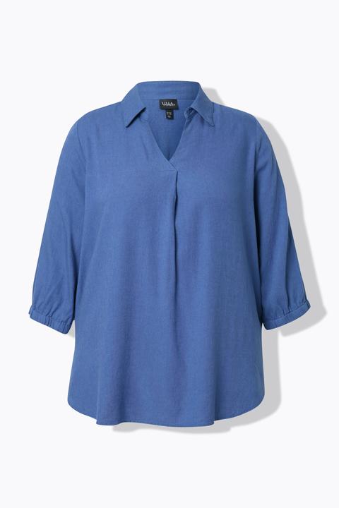 Actual product image Ulla Popken Linen Blend Blouse (54)