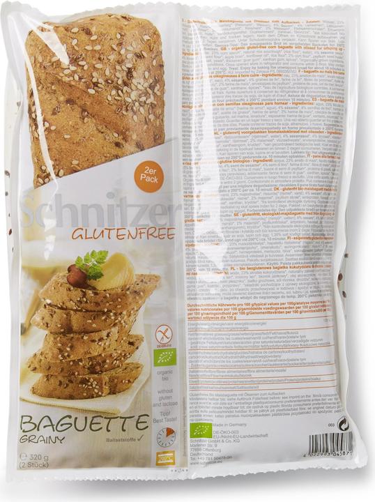 Produktbild Schnitzer Glutenfreies Bio Maisbaguette mit Ölsamen (320 g)