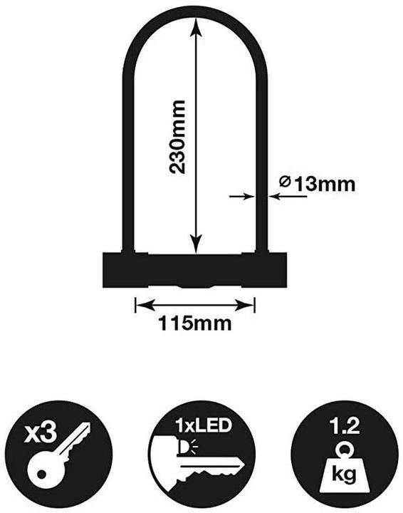 Produktbild Yale High Security Bike Lock with Cable (120 cm)