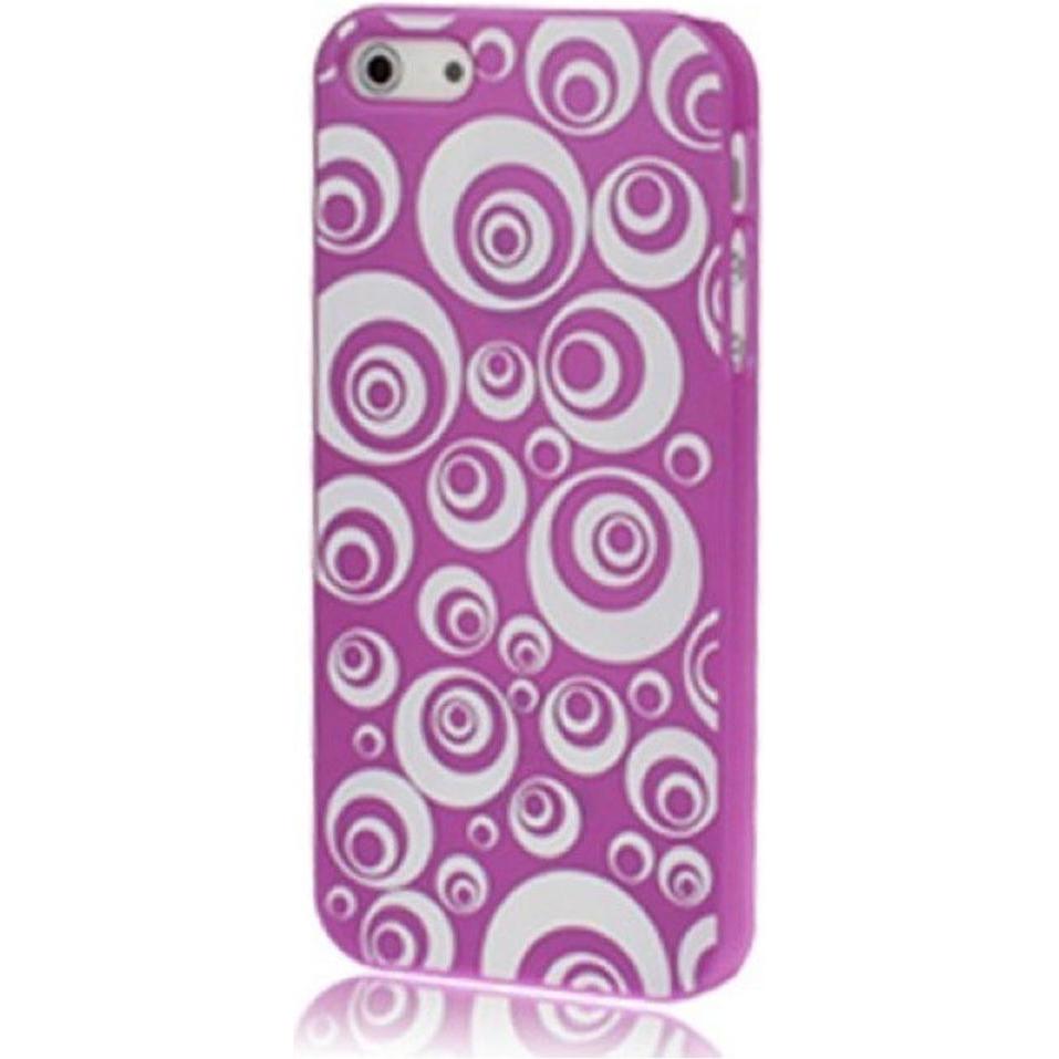 König Design Handy Hülle Schutz Case Cover Schale Bumper für Apple iPhone SE Lila / Weiss Neu (Apple iPhone SE), Smartph...