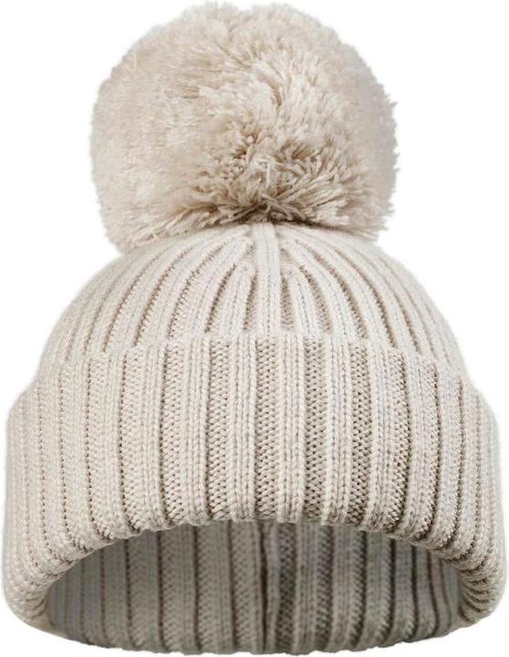 Actual product image Elodie Beanie Pommel woollen hat Cream
