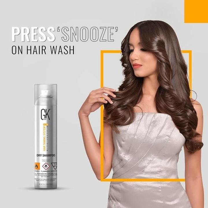 Actual product image Gk Hair Waterless Overnight Dry Shampoo Hair Taming System No Residue Spray 7 Fl Oz 332ml for Fine O (332 ml, Dry shampoo)