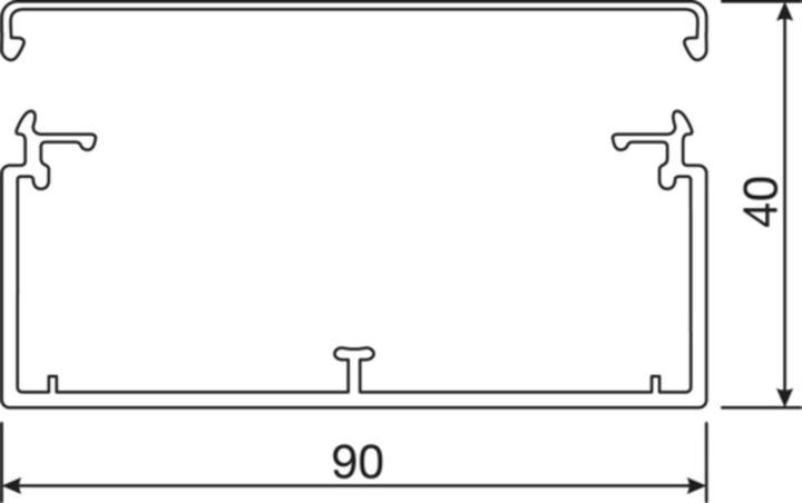 Actual product image Tehalit Installation duct 40x90mm white (200 cm)