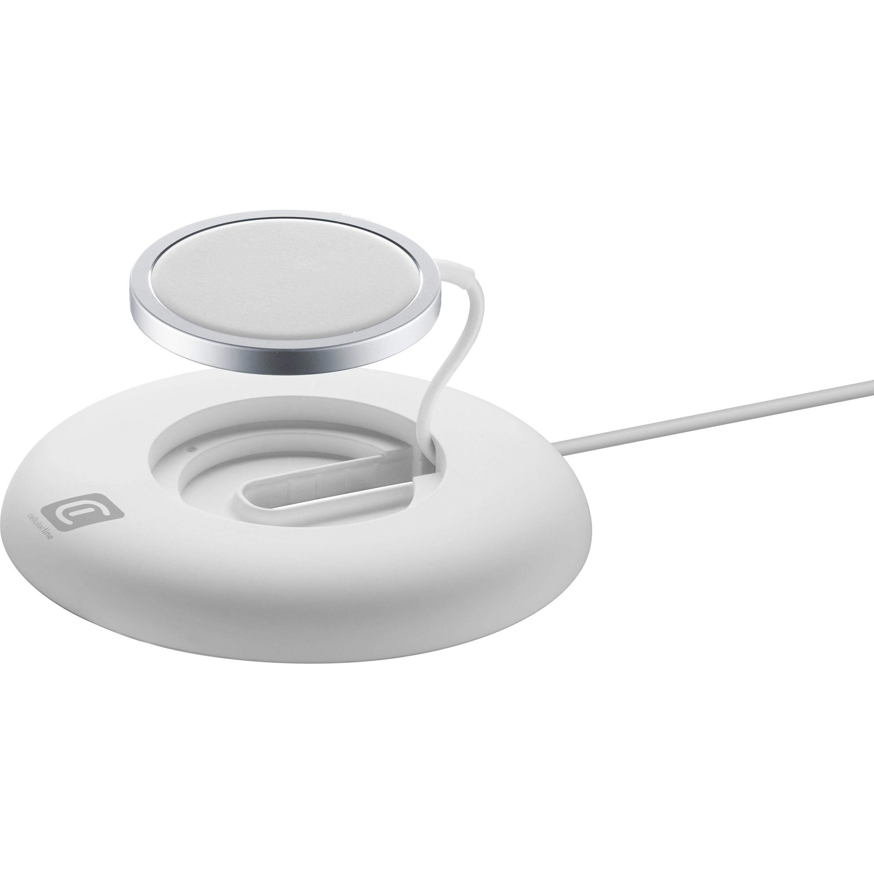Cellularline Mag Base - MagSafe Charger, Wireless Charger, Weiss