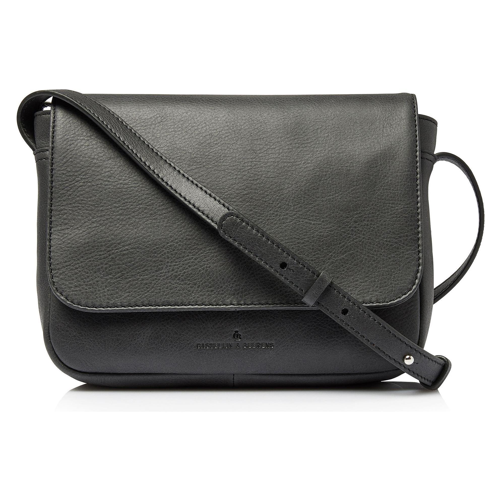 Castelijn & Beerens, Vrouwen, Handtas, Carisma Boodschapper Leer 27 Cm, Zwart