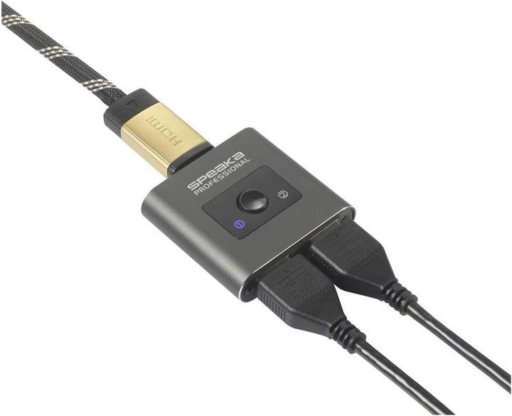 Image du produit SpeaKa Professional SP-HSW-231 Commutateur HDMI 2 ports Compatible Ultra HD 7680 x 4320 pixels