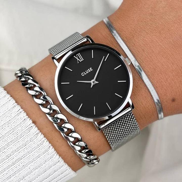 Produktbild Cluse Minuit Mesh Silver (Analoguhr, 33 mm)