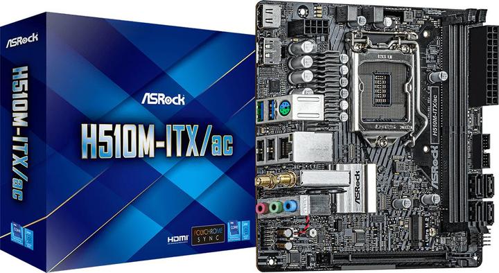 Produktbild AsRock H510M-ITX/ac (LGA 1200, Intel H510, Mini-ITX)