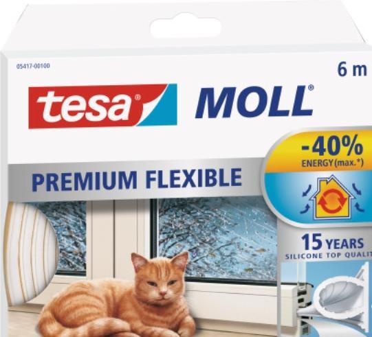 tesa tesamoll PREMIUM FLEXIBLE Dichtungsband (0.15 kg, Weiss, 1 ml)