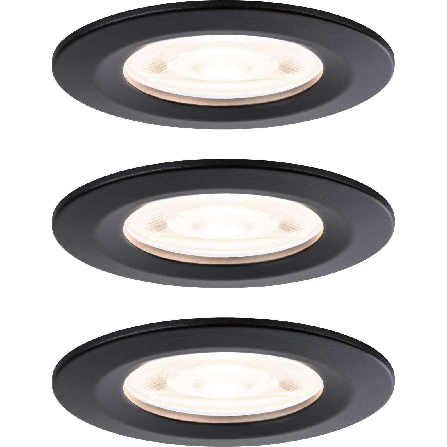 Paulmann, Applique + Plafoniera, 92311 Nova LED-Einbauleuchte GU10 4.9 W Schwarz (matt) (550 lm, GU10)