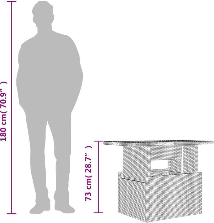 Produktbild vidaXL Gartentisch (100 x 55 x 73 cm)