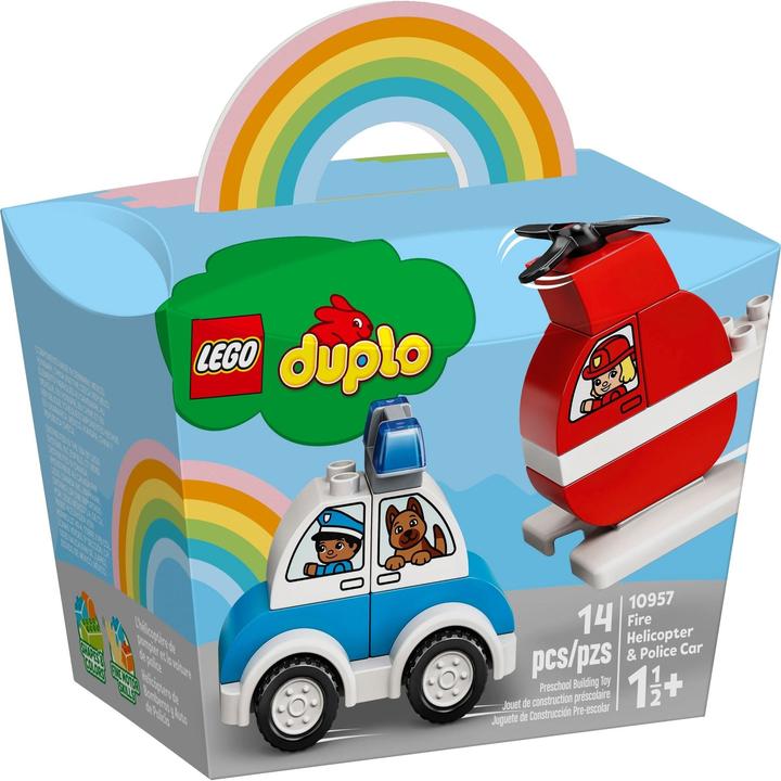 Actual product image LEGO My first fire brigade helicopter and my first police car. (10957)