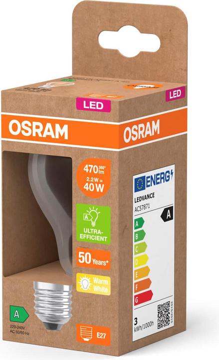 Produktbild Steffen Osram LED Classic A E27 240V 2.2W 470lm WW (E27, 470 lm, 1x)