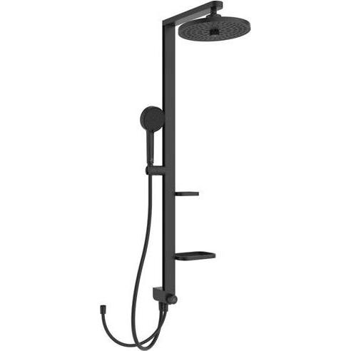 Ideal Standard, Duschsystem, Duschsystem Alu+ ohne Armatur, 2 Ablagen, 2F-Handbrause, 2F-Kopfbrause