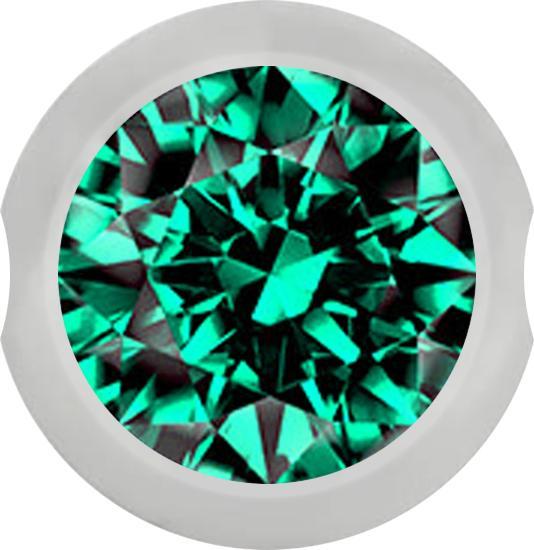 Immagine prodotto Star Piercing Chiusura a sfera in argento con cristallo turchese (senza ottone, Acciaio chirurgico 316L)