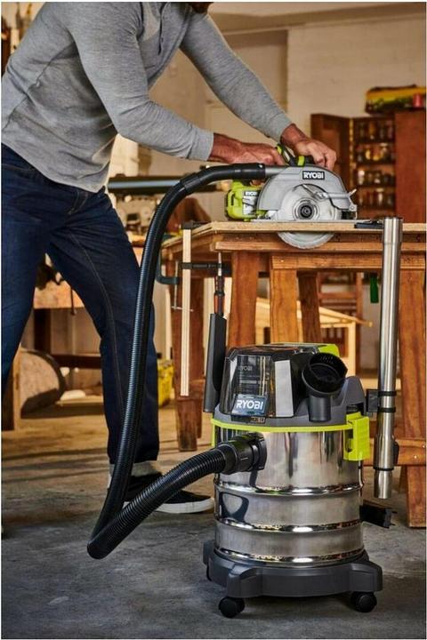 Actual product image Ryobi R18WDV-0 vacuum 18V One + Black, Green (Wet dry vacuum cleaner)