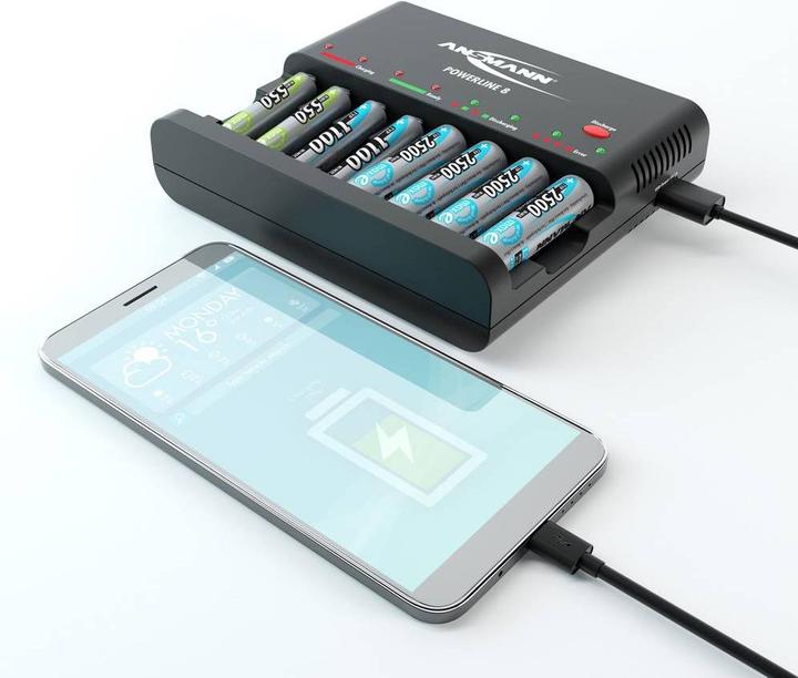 Image du produit Ansmann Ligne électrique 8 (1 pcs, AAA, AA, Chargeurs sans batterie)