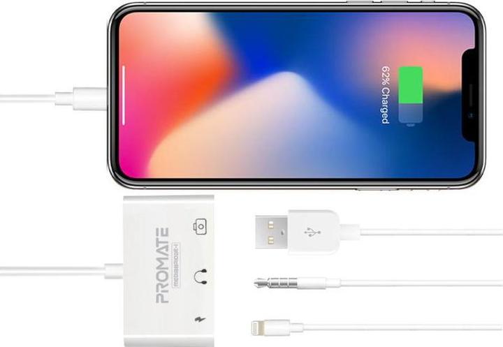Actual product image ProMate MediaBridge-i 3 in 1 Media Hub (N connection, USB 3.0, 3.5mm socket, USB Type C)