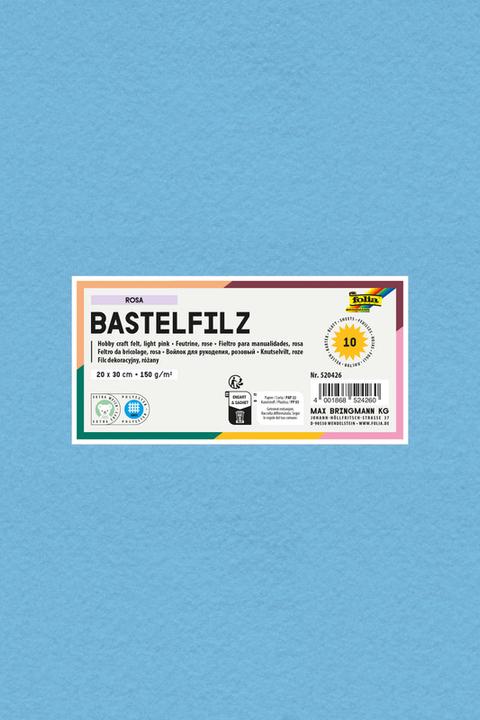 Produktbild Folia Bastelfilz, (B)200 x (H)300 mm, 150 g/qm, hellblau (30 x 20 cm)