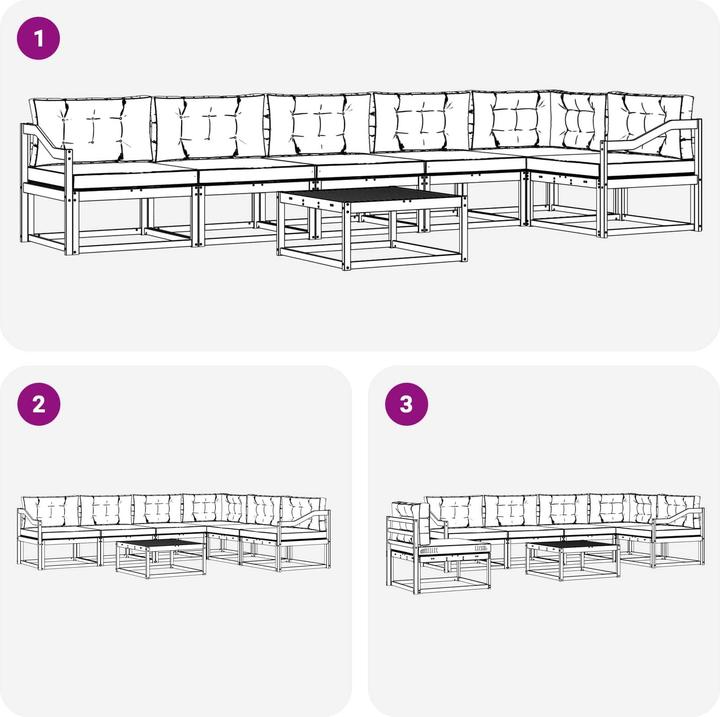 Produktbild vidaXL Outdoor-Sofa