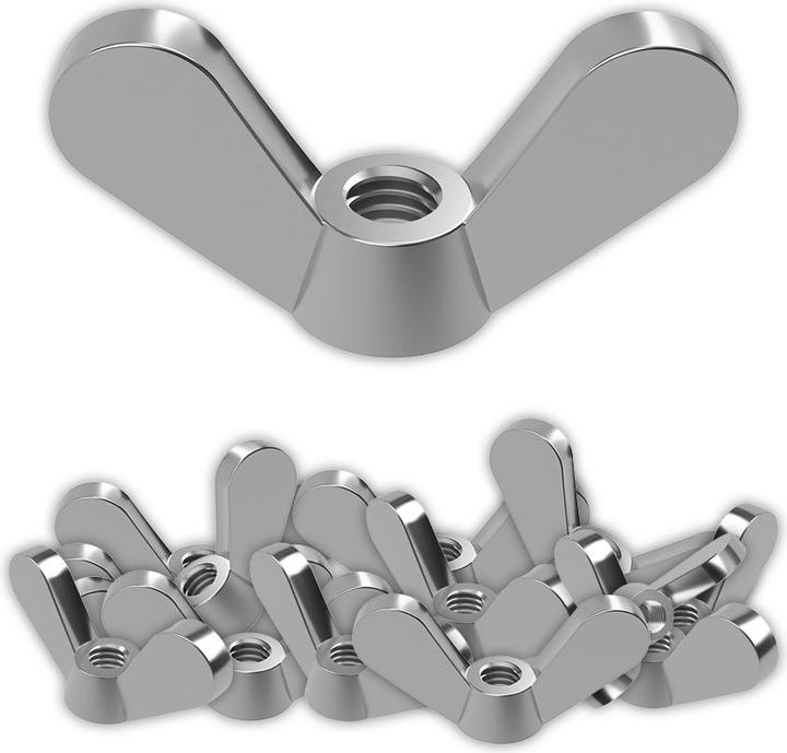 Offgridtec Wing nuts M4 stainless steel A2 V2A 304 DIN315 15 pcs. (M6, M8, M5, M4, M16, M10, M3, M12)