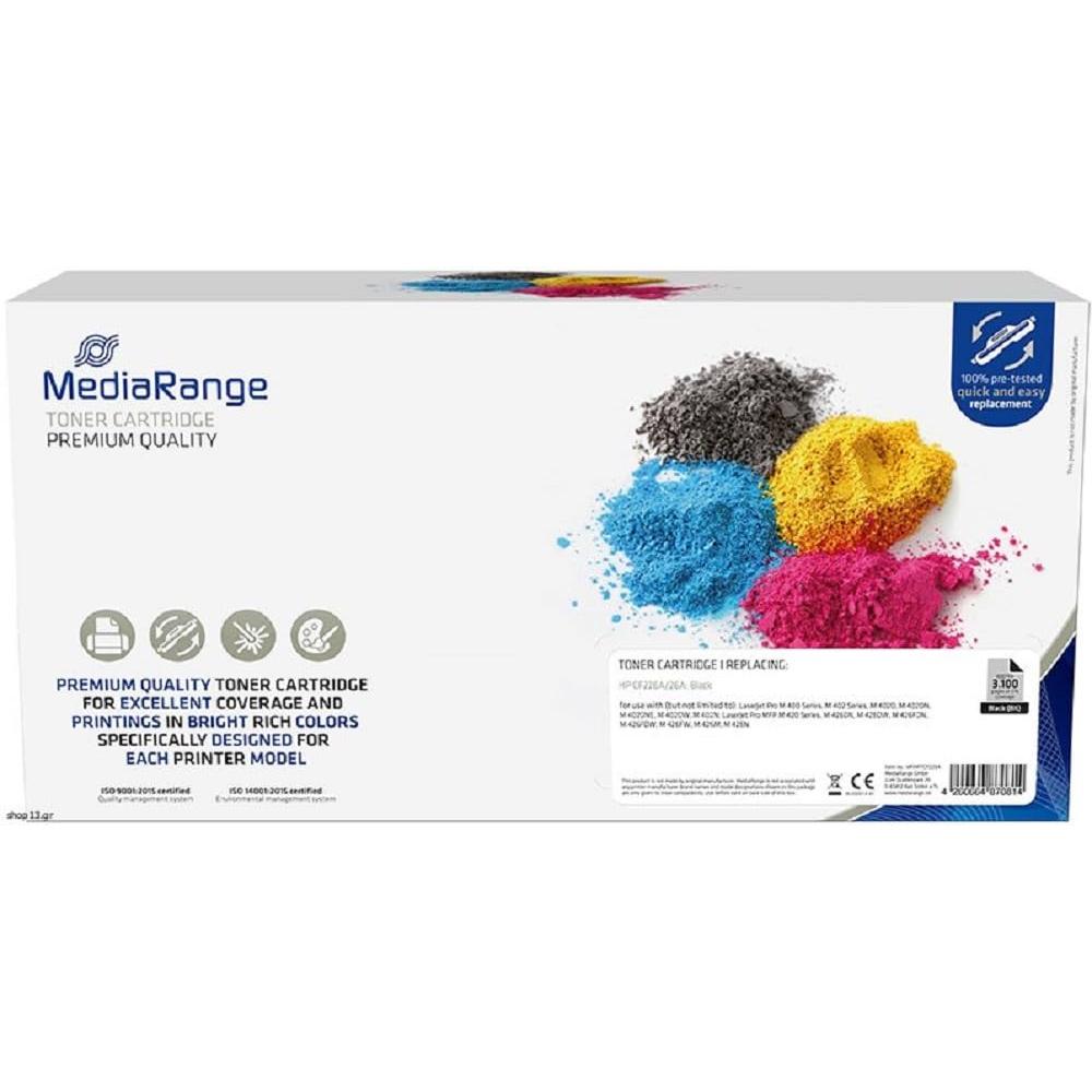 Thumbnail - MediaRange, Toner, Toner HP ersetzt HP CF226A/26A mit Chip schwarz
