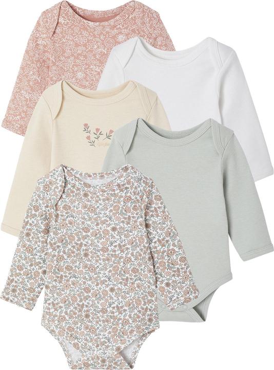 Produktbild Vertbaudet Bio-Kollektion: 5er-Pack Baby Schlupfbodys mit Blumen (74)
