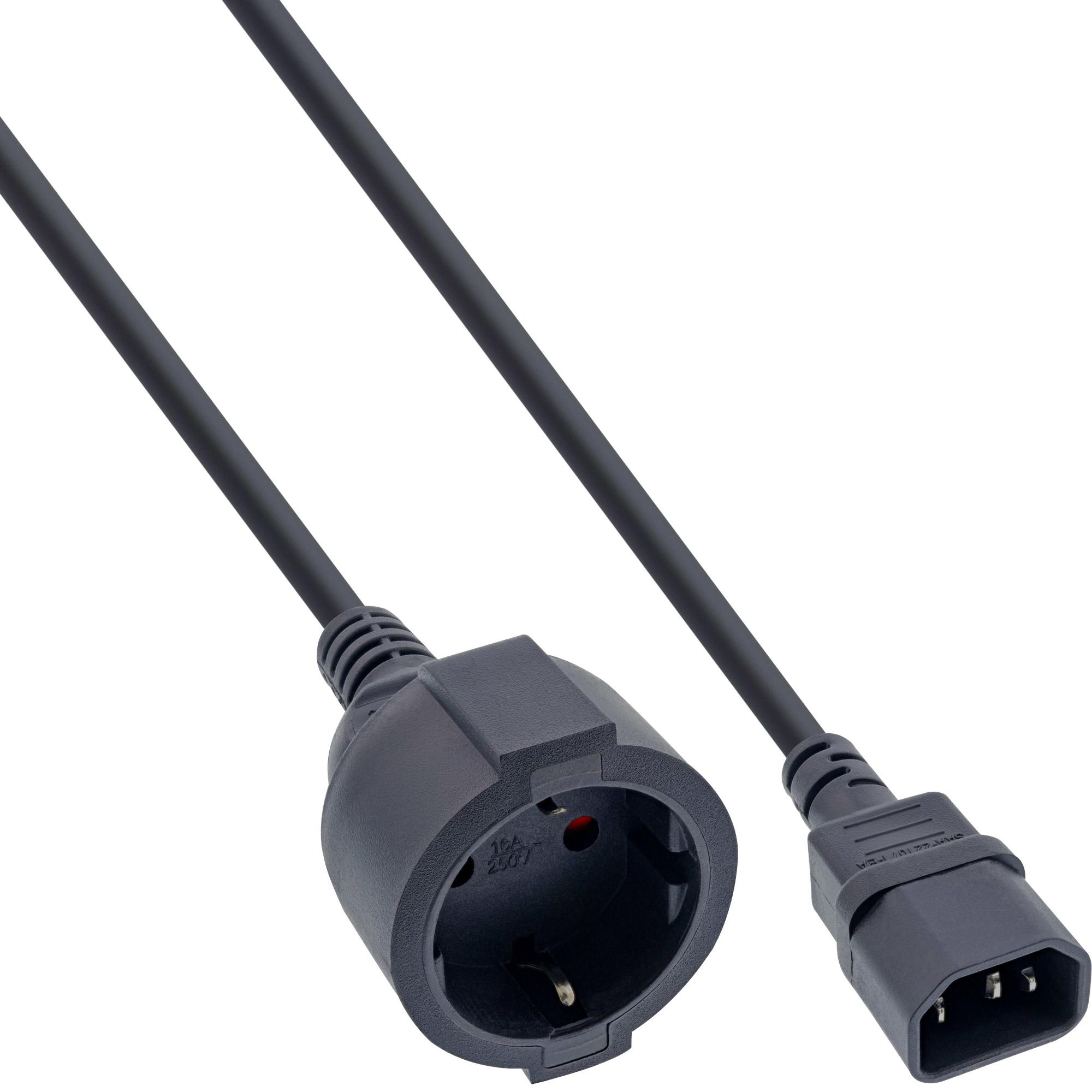 InLine Netz Adapter Kabel (2 m), Stromkabel