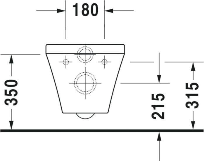 Actual product image Duravit Wall-hung WC DURASTYLE COMPACT deep, 370x480mm white WG
