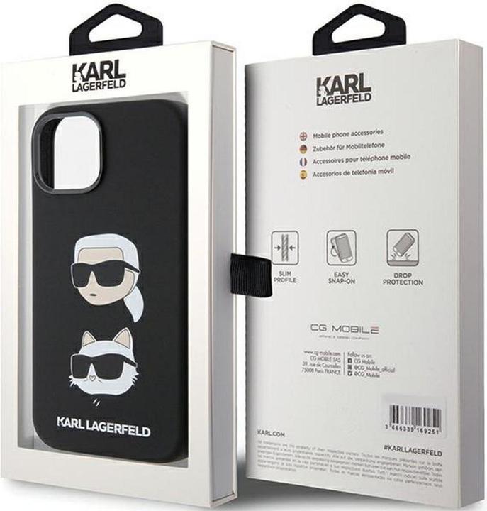 Produktbild Karl Lagerfeld KLHCP15MSDHKCNK iPhone 15 Plus 6.7" czarny/black Silicone Karl&Choupette Head (Apple iPhone 15 Plus)