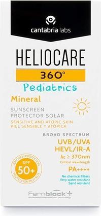 Actual product image Heliocare Children Ìs sunscreen for sensitive and atopic skin SPF 50+ 360Â° ( Mineral Sun Cream) (Sun cream face, SPF 50, 50 ml, 82 g)