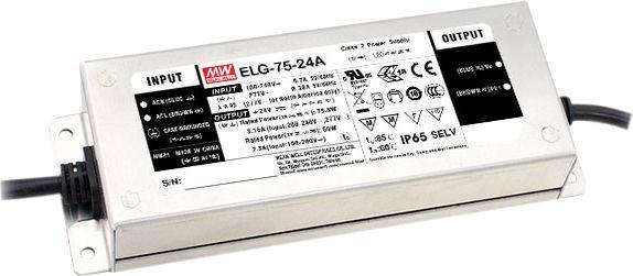 Produktbild MeanWell MEAN WELL ELG-75-42DA-3Y, 75 W, IP20, 100 - 305 V, 42 V, 63 mm, 180 mm