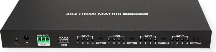Actual product image Value HDMI 4x4 matrix switch, 4K60Hz
