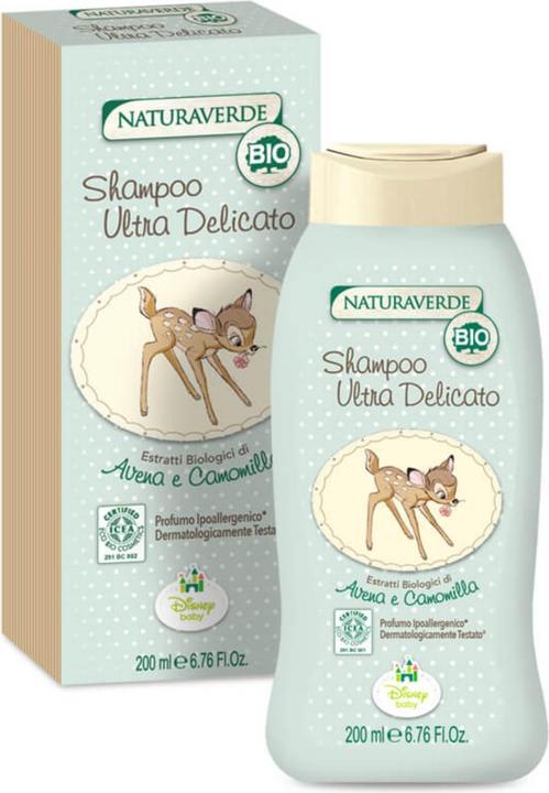 Naturaverde ICEA Eco Cosmetics Ultra Gentle Shampoo with Oat Extracts and Chamomile 200ml - Bambi (200 ml, Flüssiges Shampoo)