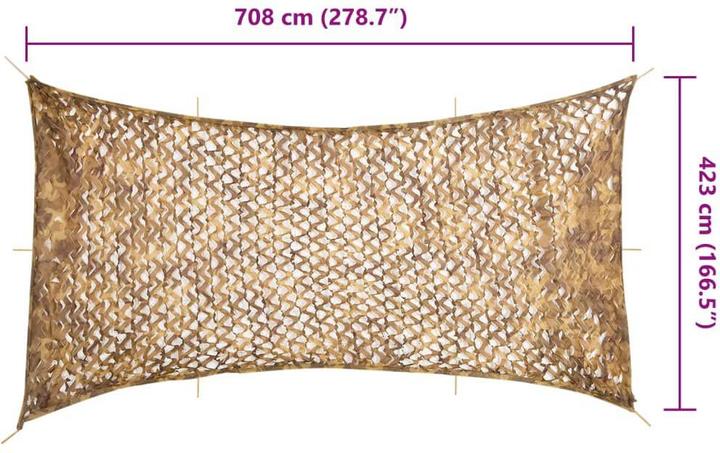 Actual product image VidaXL Camouflage net Bundeswehr army camouflage net hunting deco net storage bag