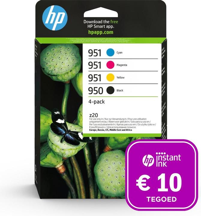 Productafbeelding HP 950 & 951 - Inktcartridge kleur & zwart + Instant Ink tegoed (BK)