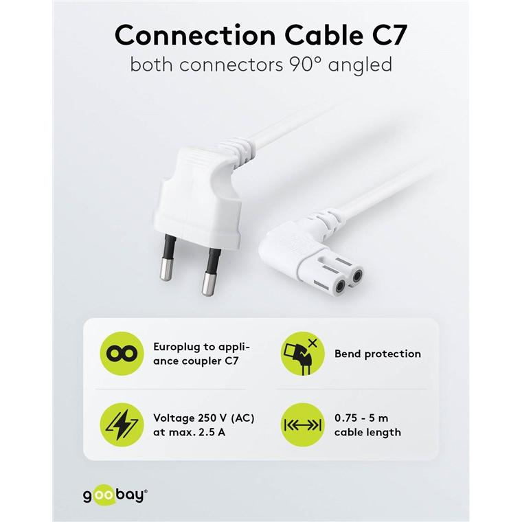 Thumbnail - Goobay CEE 7/16 – C7 (1.50 m), Stromkabel