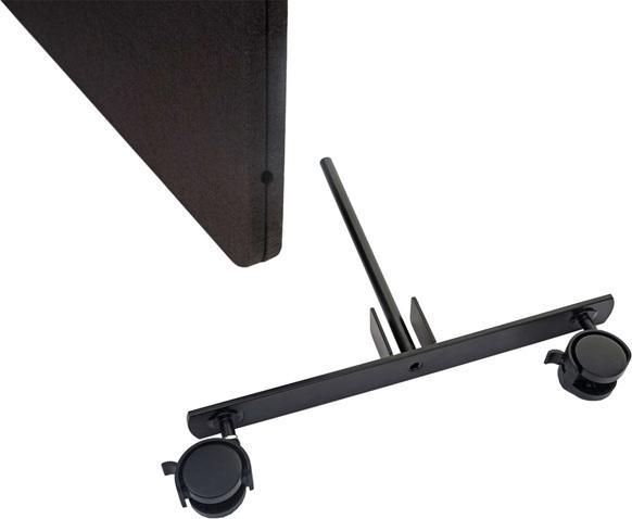 Produktbild Mendler Akustik-Trennwand, Büro-Sichtschutz Raumteiler Pinnwand, doppelwandig rollbar Stoff/Textil - 167x80c (167 x 80 x 39 cm)