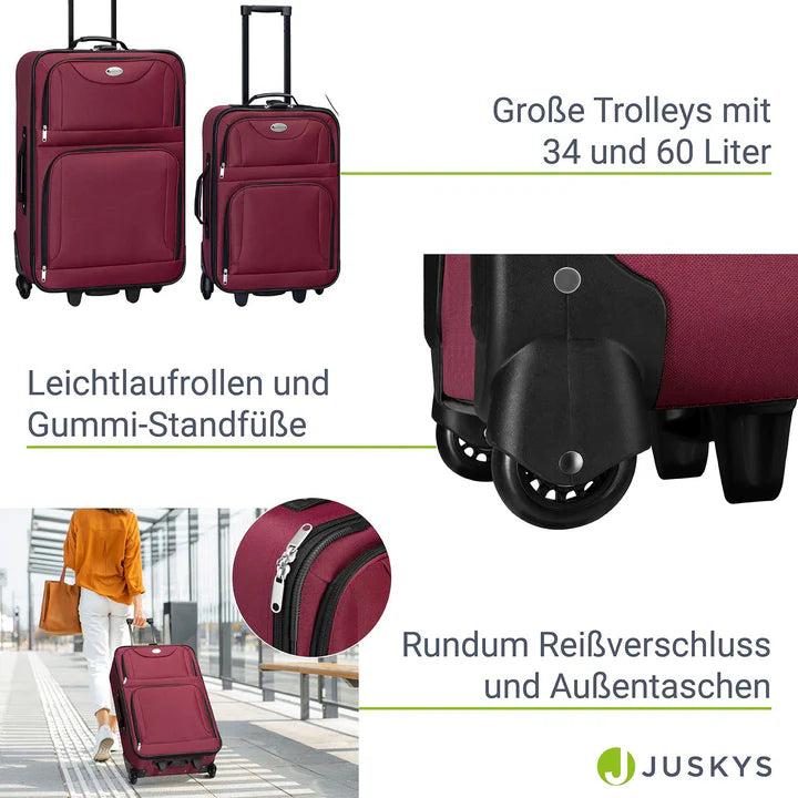 Image du produit Juskys Set de valises trolley Athen (60 l)