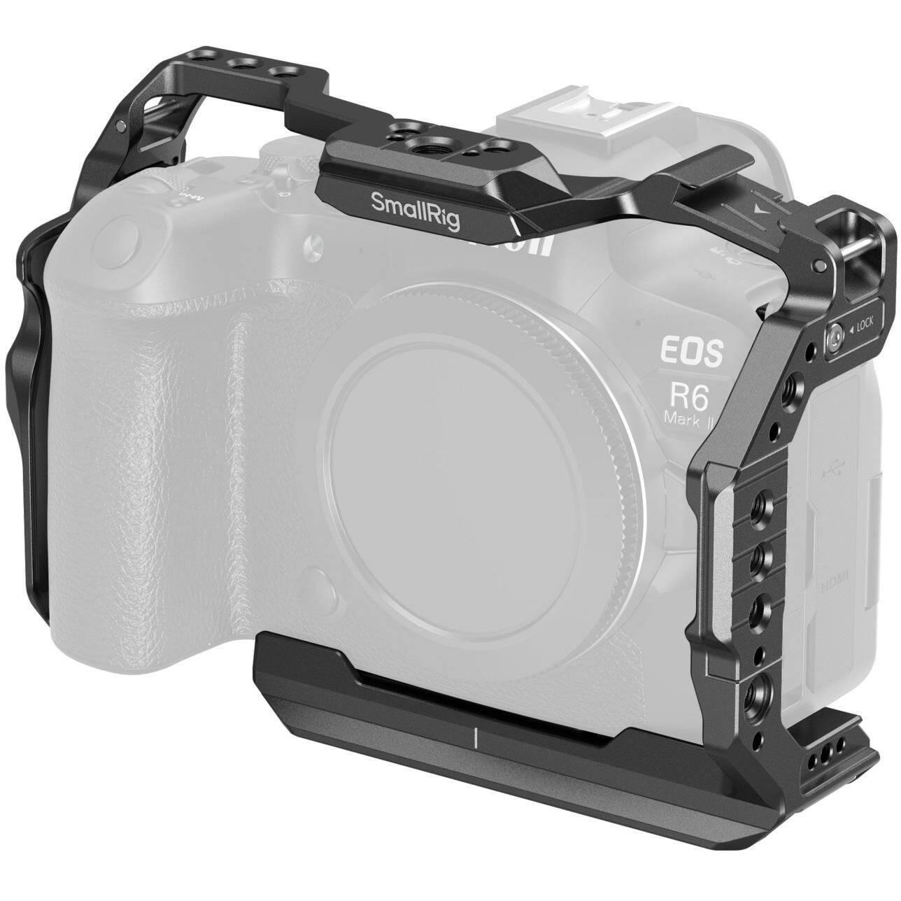 SmallRig HawkLock Quick Release Cage for Canon EOS R6 Mark II 4159B (Gabbietta), Accessori video, Nero