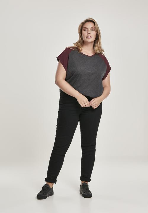 Image du produit Urban Classics Tee Raglan contrasté pour les femmes (5XL)